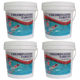 20 Pounds 3 Inch Pool  Chlorine Tablet Four Buckets of 44 Tablets Long Lasting for Hot Tubs,Swimming Pools